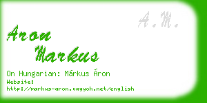 aron markus business card