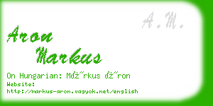 aron markus business card